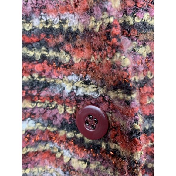 ROZ & ALI BLAZER‎ Womens size LARGE multi colored Single Button pockets Tweed - Picture 3 of 6